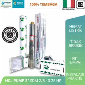 Pompa Air Submersible HCL Pump 3" SDM 2/8 – 0.25 HP