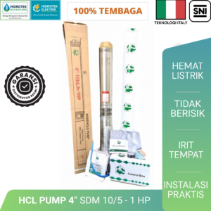 Pompa Air Submersible HCL Pump 4" SDM 10/5 1 HP