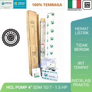 Pompa Air Submersible HCL Pump 4"SDM 10/7- 1.5 HP