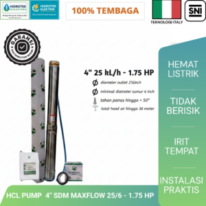 Pompa Air Submersible HCL Pump 4" 1.75 HP