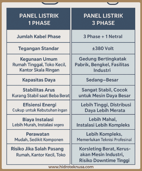 perbedaan panel listrik