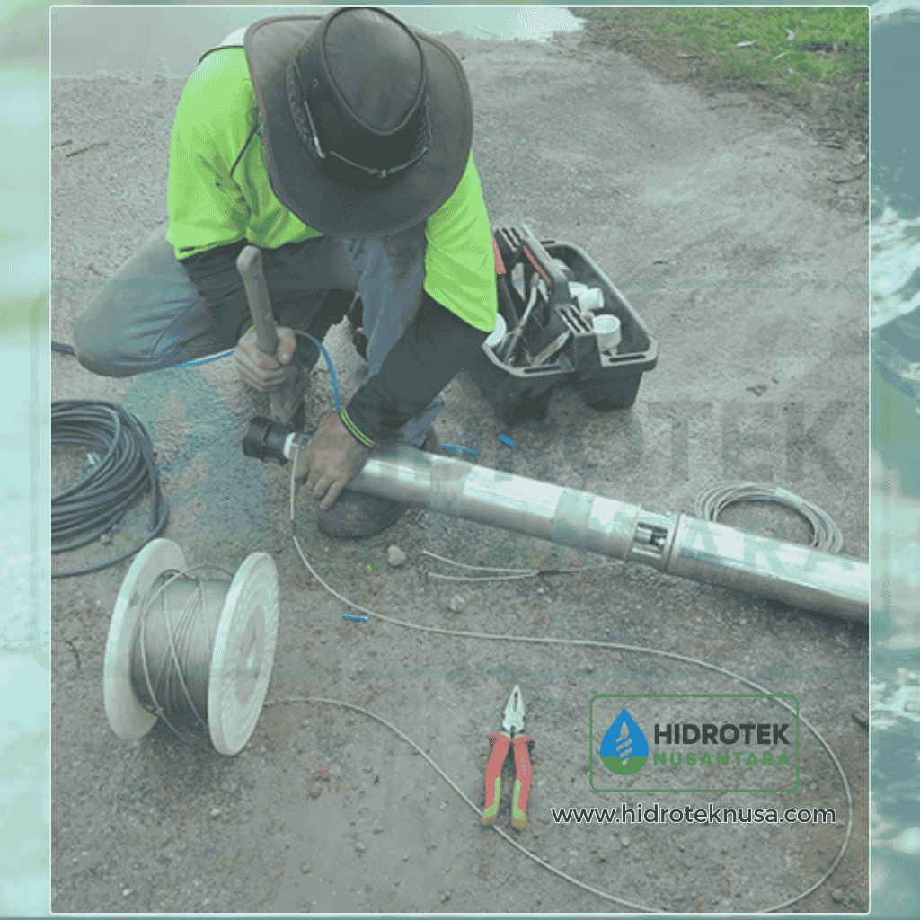 Proses servis pompa sibel oleh teknisi profesional