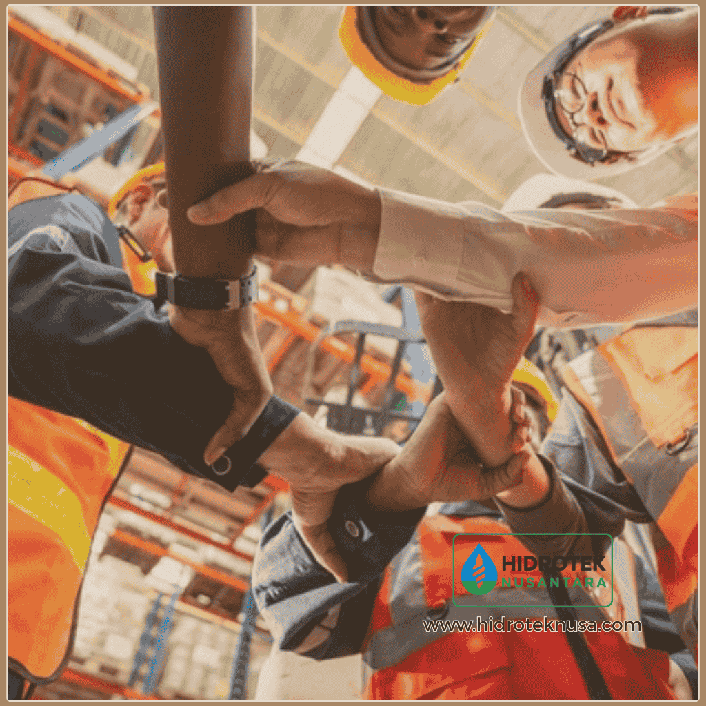 Teknisi Listrik Profesional Hidrotek Nusantara siap melayani instalasi panel listrik