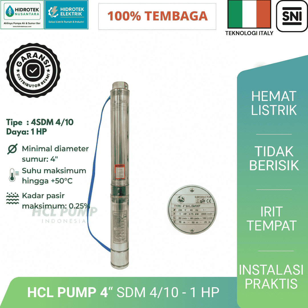pompa sibel ponorogo HCL PUMP 4 SDM 410-1HP