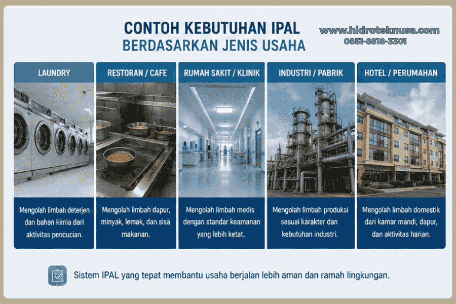 Estimasi Biaya IPAL berdasarkan Jenis Usaha