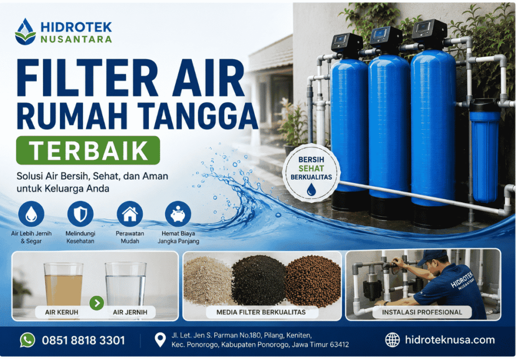 Filter Air Rumah Tangga Terbaik untuk Mengatasi Air Keruh, Kuning, dan Bau