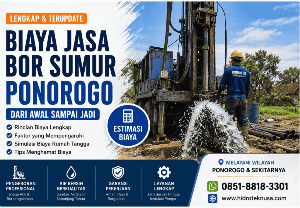 biaya jasa bor sumur ponorogo
