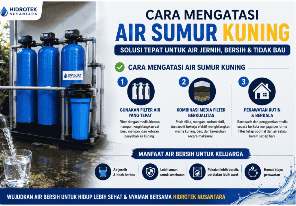 cara cara mengatasi air sumur kuning