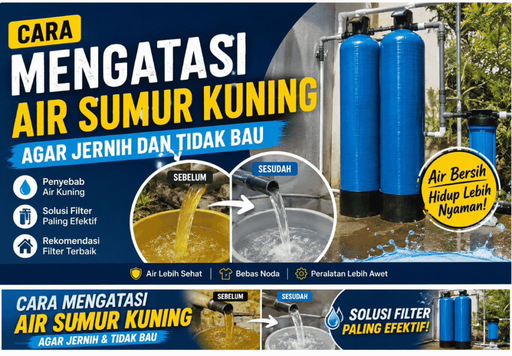 cara mengatasi air sumur kuning