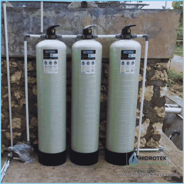 Instalasi filter air rumah dengan sistem filtrasi bertingkat