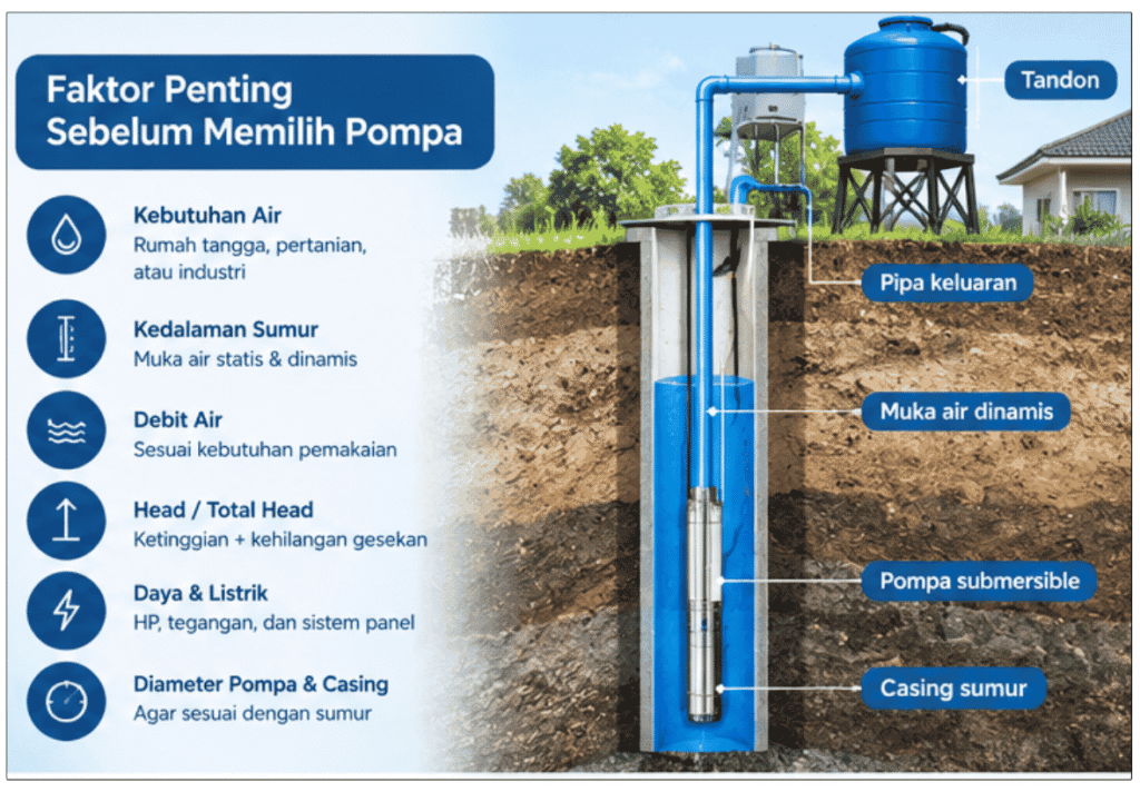 faktor yang menentukan pemilihan submersible